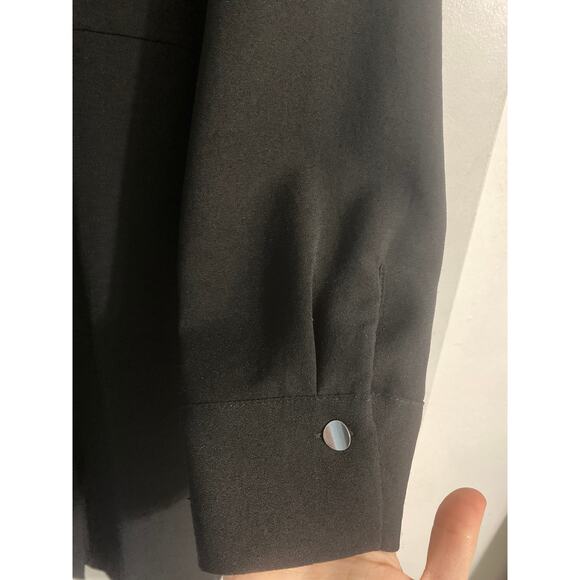 Zara button down dress women’s L black long sleeve minimalist career utility - Picture 4 of 6